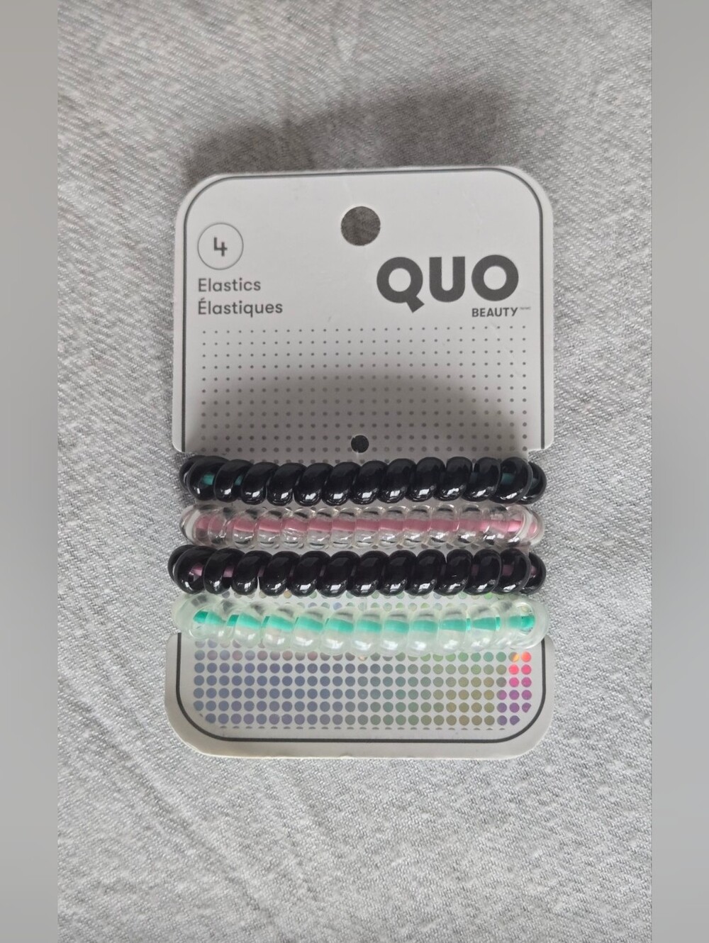 🥳FREE WITH ANY PURCHASE! 🌟 NWT Quo Beauty Silicone Spiral Cord Elastics